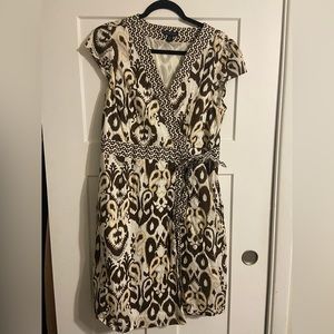 Pattern Wrap Dress